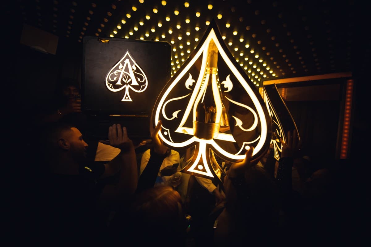 Luxury Mayfair nightclub interior with premium design and VIP seating