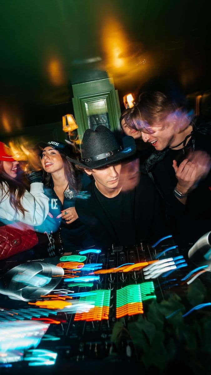 Dear Darling Mayfair Valentine's Day party with elegant decor and premium nightclub atmosphere