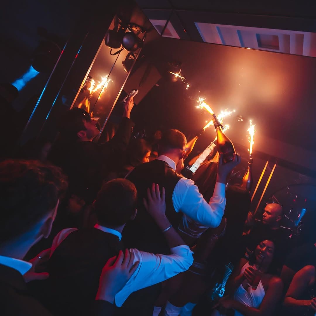 Selene Nightclub VIP table setup with bottle service and premium seating