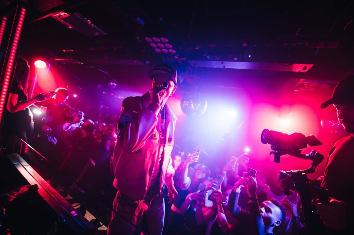 Tape London nightclub entrance in Mayfair with stylish exterior