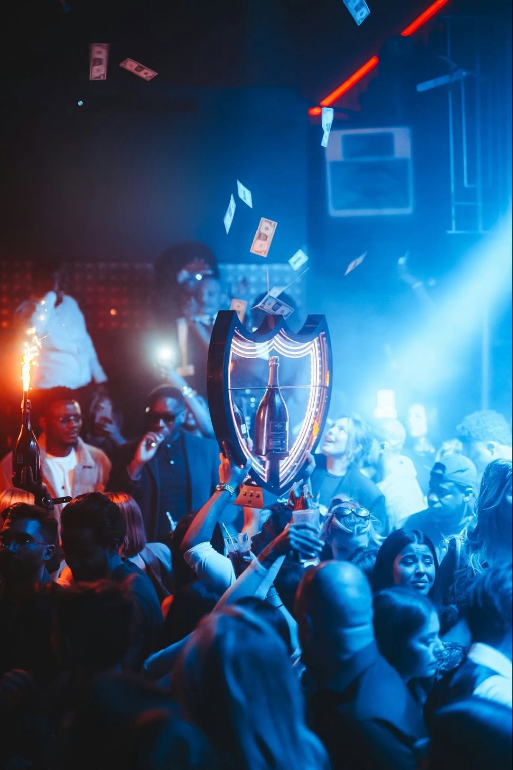 London Reign guestlist clients enjoying a champagne show.