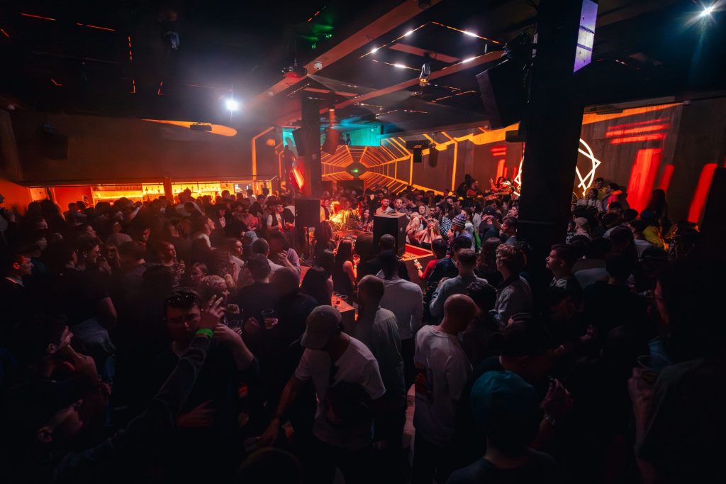 Packed dancefloor at Number 90 hideout London club.